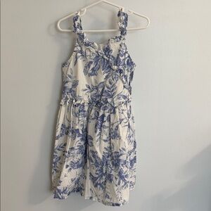 GAP Kids Floral Blue and White Dress